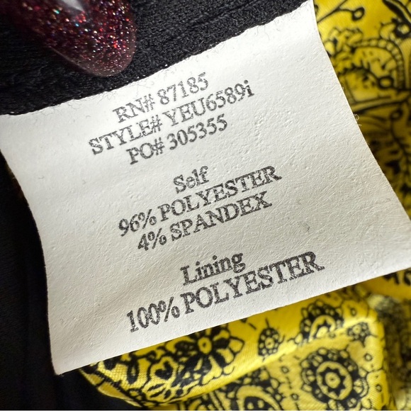Y2K Ruby Rox NWT Bubble Hem Strapless Dress, Yellow & Black 11 - Damask, Mini - Picture 11 of 13